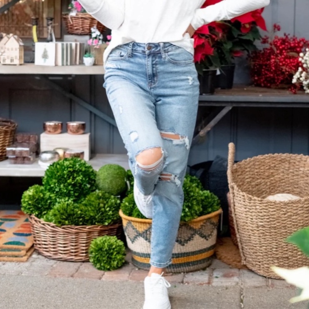 JUDY BLUE Lillian High Rise Slim Fit Jeans size 9/29 style#JB88372